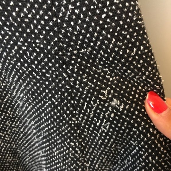 TIBI Birdeye Knit Dress Fit & Flare Black/White 2 - Picture 5 of 11